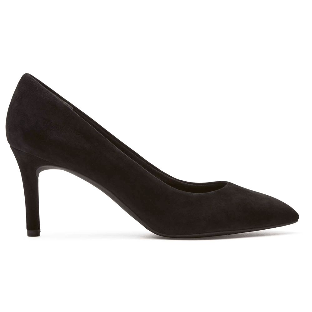 Pantofi Cu Toc Rockport Dama Total Motion 75Mm Pointed Toe Heel Negrii - Romania 9187-UNJIW